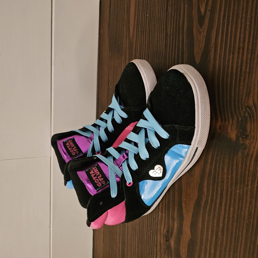 Gotta Flurt Black and Blue Sneakers Stylish Comfort